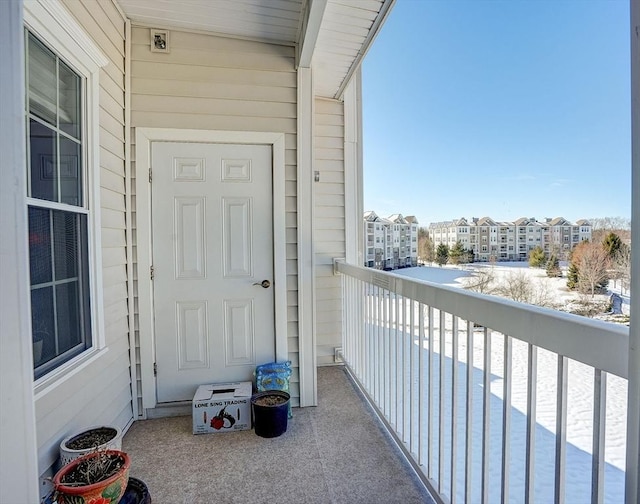 balcony with a residential view