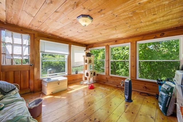 sunroom with plenty of natural light