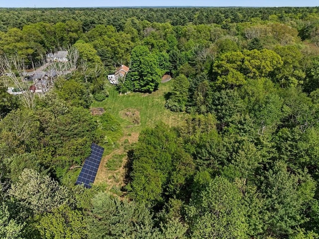 bird's eye view of a heavily wooded area