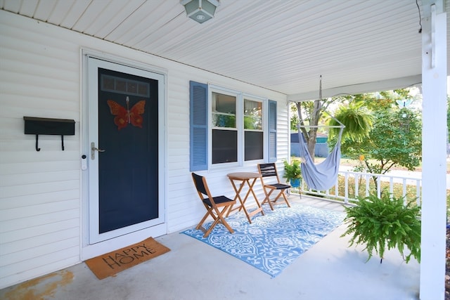 exterior space featuring a porch