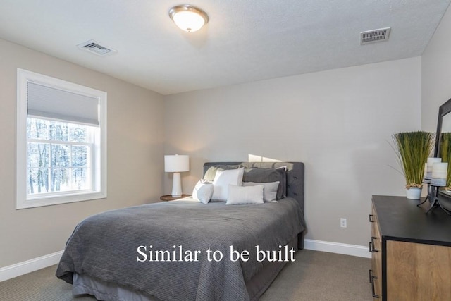 bedroom with carpet floors