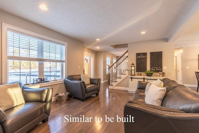 living room featuring hardwood / wood-style floors