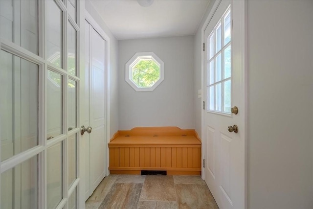 137 Naugler Ave, Marlborough, MA 01752 - mudroom featuring light stone finish flooring and baseboards