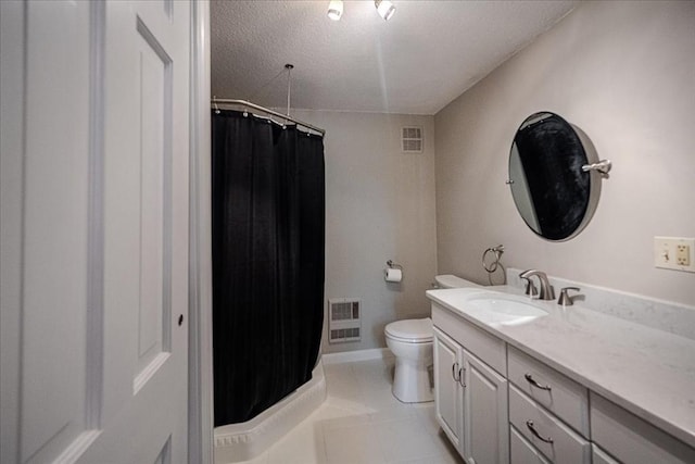 137 Naugler Ave, Marlborough, MA 01752 - full bath featuring toilet, vanity, a shower with shower curtain, tile patterned floors, and heating unit