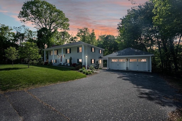 137 Naugler Ave, Marlborough, MA 01752 - view of front of home featuring a detached garage, an outdoor structure, and a yard