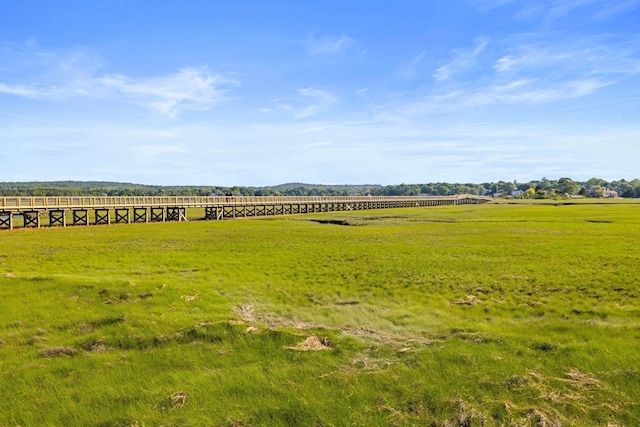 exterior space with a rural view