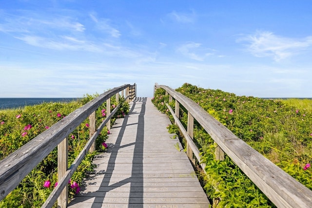 view of property's community featuring a water view