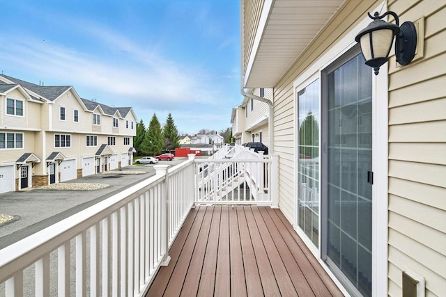 balcony with a residential view