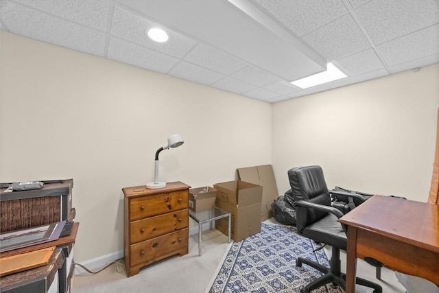 21 Gramps Way, Chatham, MA 02659 - home office featuring a paneled ceiling and light colored carpet