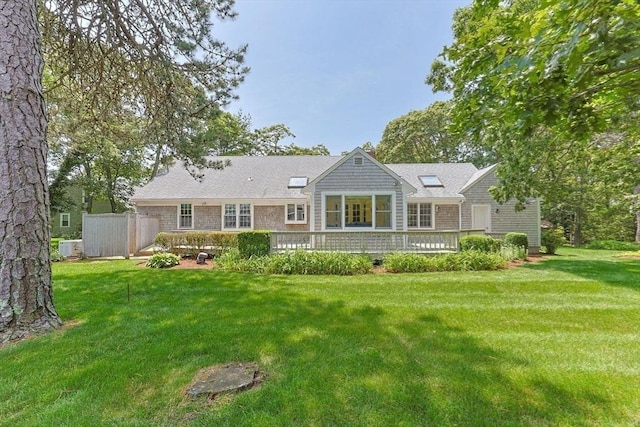 21 Gramps Way, Chatham, MA 02659 - rear view of house with a lawn