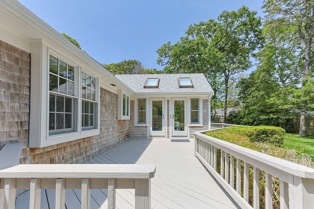 21 Gramps Way, Chatham, MA 02659 - wooden terrace featuring french doors