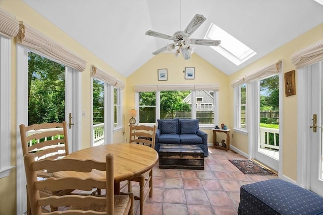 21 Gramps Way, Chatham, MA 02659 - sunroom / solarium featuring a skylight, healthy amount of natural light, and high vaulted ceiling