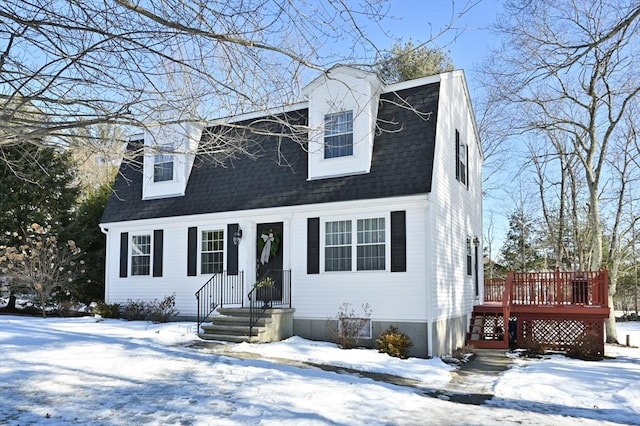 view of cape cod home