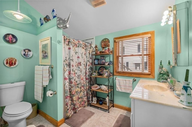 1 Carter Ave, Salisbury, MA 01952 - bathroom featuring vanity, a shower with shower curtain, and tile patterned flooring