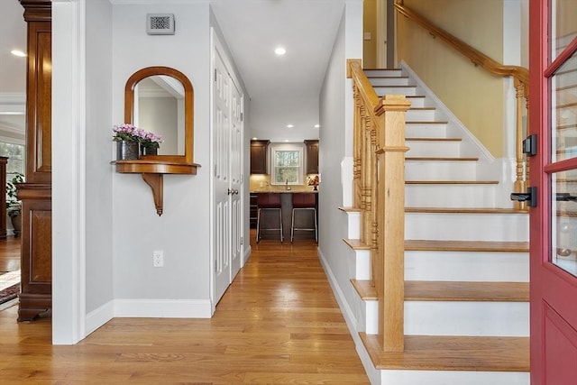 interior space featuring light hardwood / wood-style floors