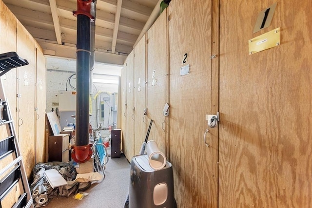 350 W 4th St Unit 103, Boston, MA 02127 - detailed view of carpet flooring and beam ceiling