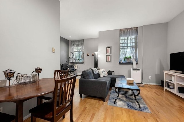 350 W 4th St Unit 103, Boston, MA 02127 - living area with light wood-type flooring, healthy amount of natural light, and baseboards