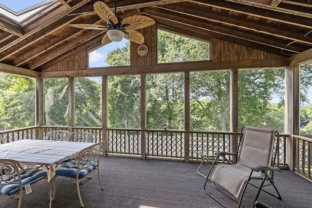 8 Janis Ter, Woburn, MA 01801 - sunroom featuring vaulted ceiling, ceiling fan, and plenty of natural light