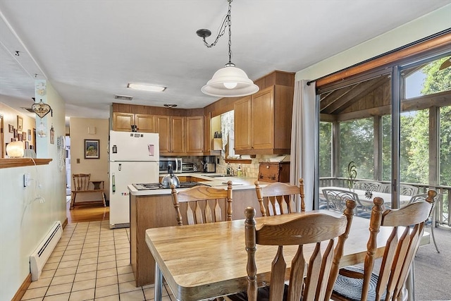 8 Janis Ter, Woburn, MA 01801 - dining room featuring a baseboard heating unit and light tile patterned floors