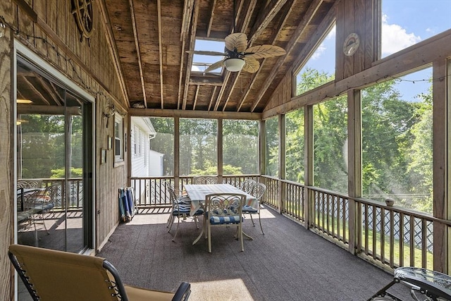 8 Janis Ter, Woburn, MA 01801 - sunroom with a ceiling fan, outdoor dining space, and healthy amount of natural light