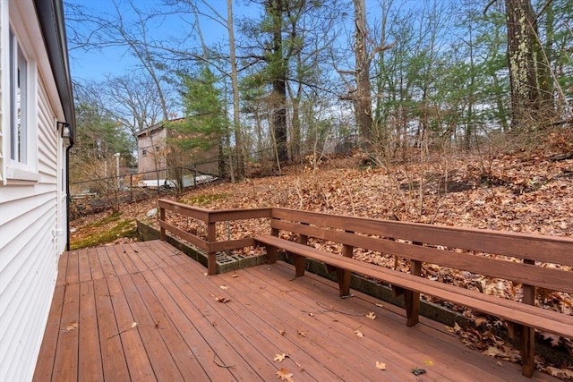 wooden terrace with fence