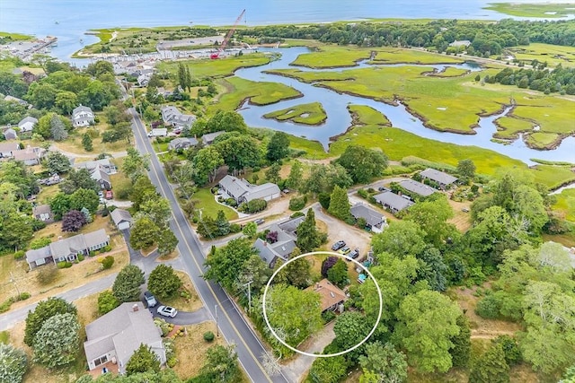 137 Rock Harbor Rd Unit 4, Orleans, MA 02653 - aerial view of property's location with a nearby body of water, nearby suburban area, and a golf club