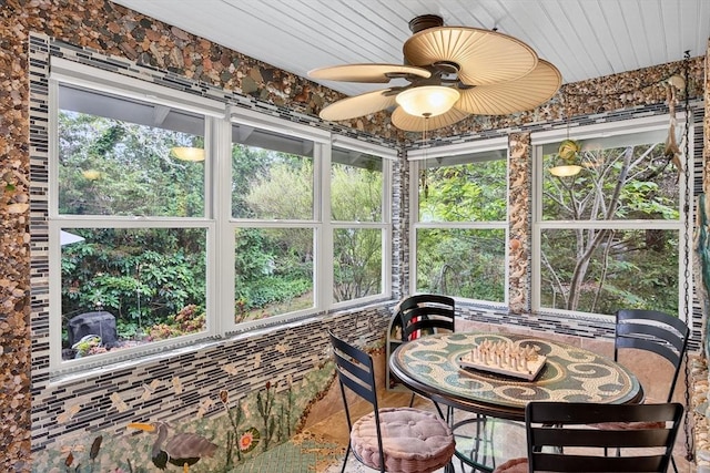 137 Rock Harbor Rd Unit 4, Orleans, MA 02653 - sunroom / solarium with a ceiling fan
