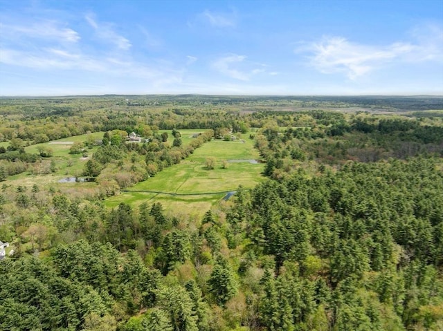 38 Bullard St, Sherborn, MA 01770 - aerial overview of property's location featuring a forest