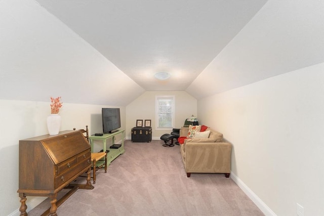 11 Winslow Way, Swansea, MA 02777 - living area with light carpet, baseboards, and lofted ceiling