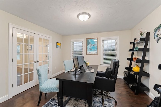 11 Winslow Way, Swansea, MA 02777 - office featuring french doors, wood finished floors, and baseboards