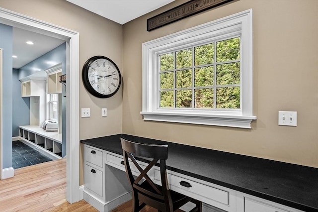 5 Carolina Way, Boxford, MA 01921 - home office with light wood-type flooring and built in desk