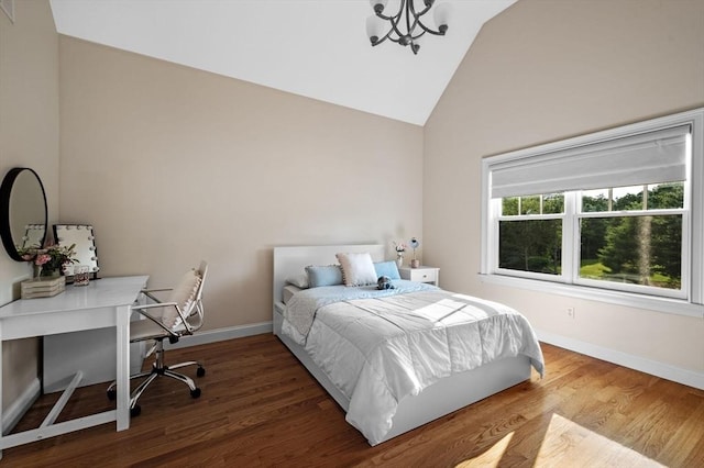 5 Carolina Way, Boxford, MA 01921 - bedroom featuring wood finished floors, a desk, and high vaulted ceiling