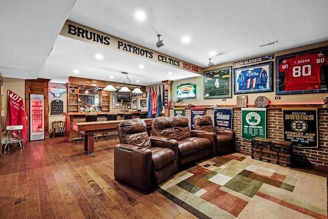 5 Carolina Way, Boxford, MA 01921 - home theater with wood finished floors and recessed lighting