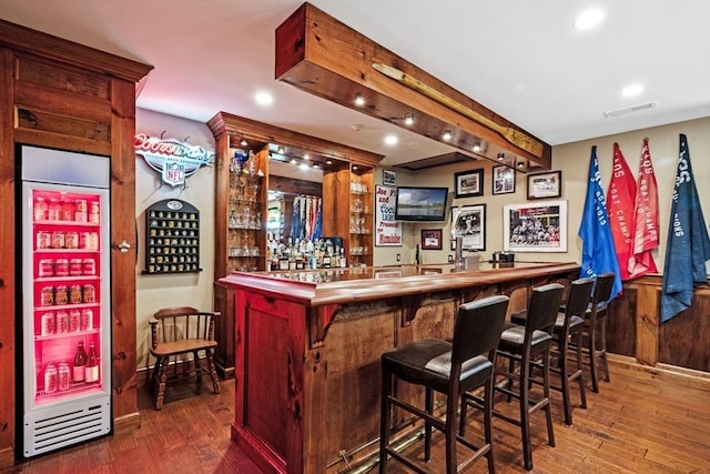 5 Carolina Way, Boxford, MA 01921 - indoor wet bar featuring hardwood / wood-style floors and recessed lighting