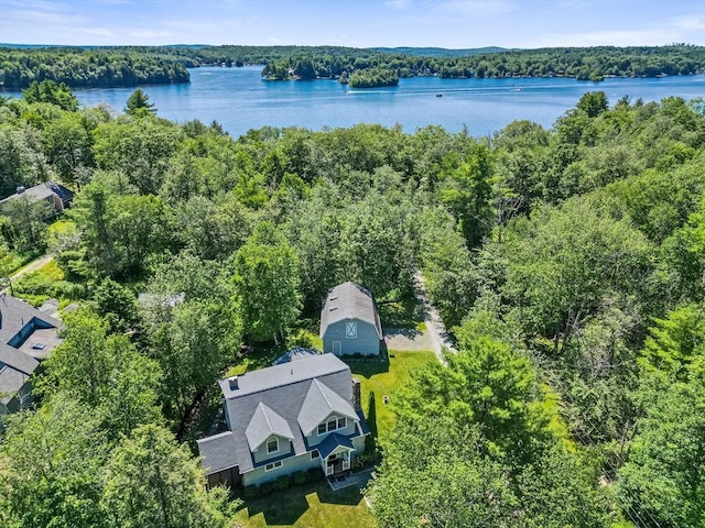 236 Ridge Ave, Otis, MA 01253 - bird's eye view of a nearby body of water and a heavily wooded area