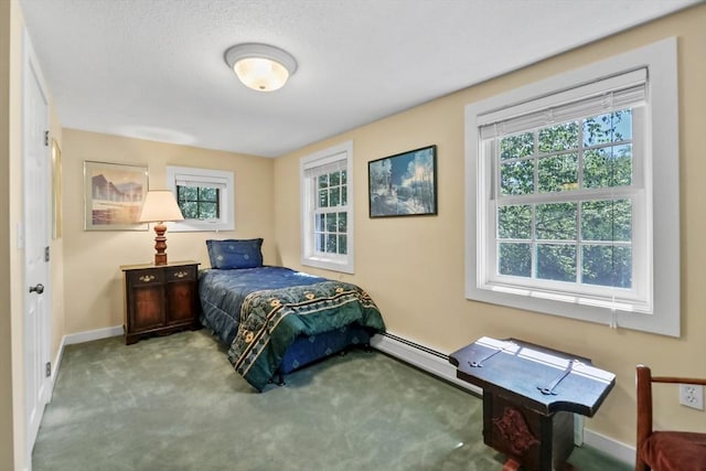 236 Ridge Ave, Otis, MA 01253 - bedroom with carpet floors, a baseboard radiator, and baseboards