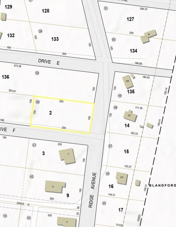 236 Ridge Ave, Otis, MA 01253 - map showing property parcels