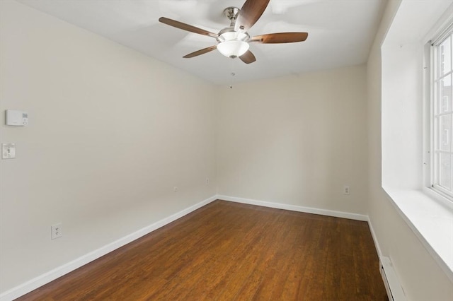 21 Central Ave Unit 30, Everett, MA 02149 - empty room with dark wood-style floors and ceiling fan