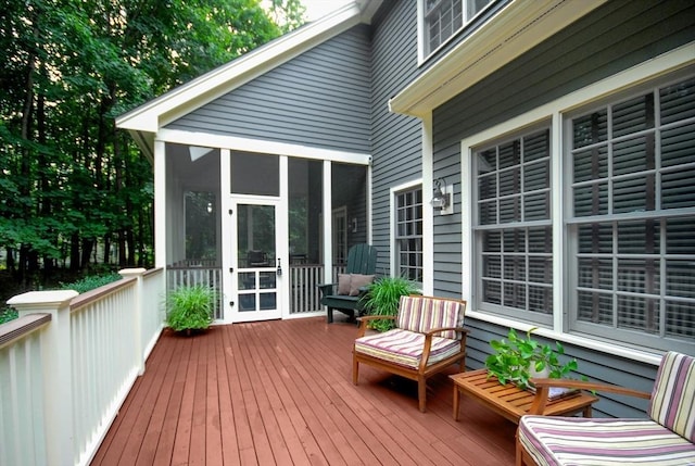 43 Old Concord Rd, Lincoln, MA 01773 - wooden deck featuring a sunroom
