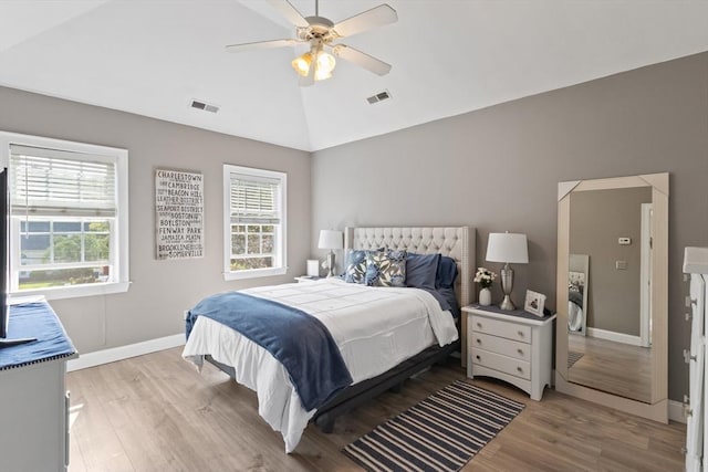356 Grafton St, Shrewsbury, MA 01545 - bedroom featuring light wood-style flooring, ceiling fan, and high vaulted ceiling