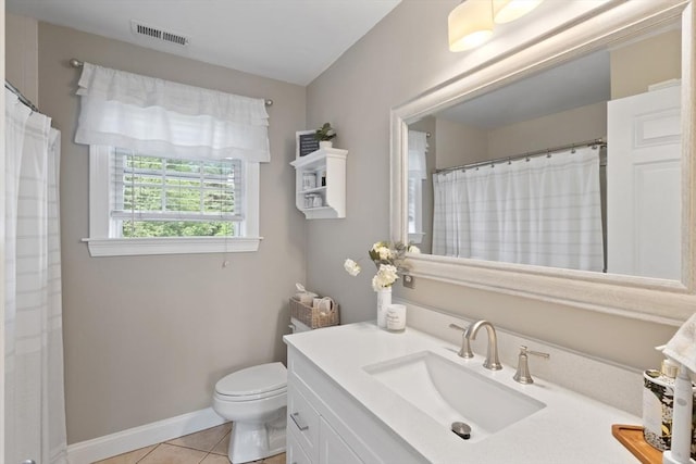 356 Grafton St, Shrewsbury, MA 01545 - bathroom with tile patterned flooring, vanity, and a shower with curtain
