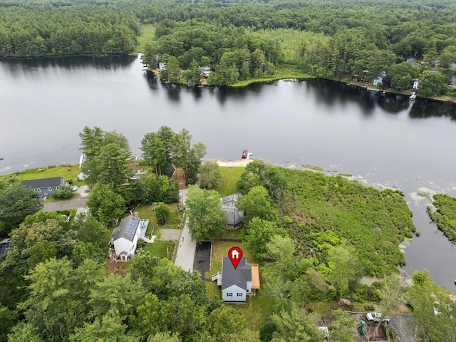 67 Elliott Ave, Dracut, MA 01826 - aerial view of a heavily wooded area and a nearby body of water