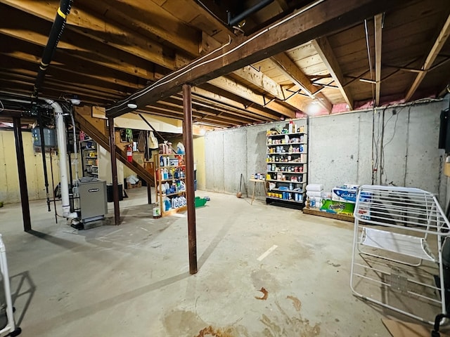 view of basement