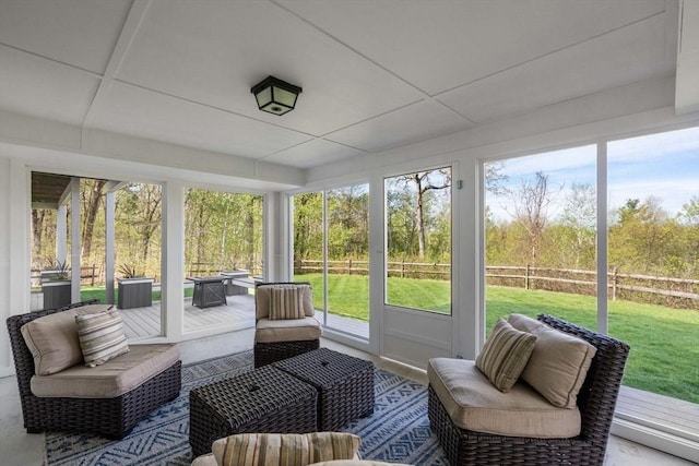 view of sunroom