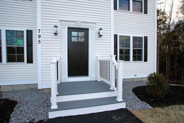 view of doorway to property