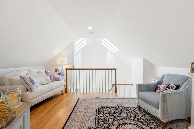 11 Forest Ln Unit 11, Scituate, MA 02066 - living room with wood finished floors, lofted ceiling, and a skylight