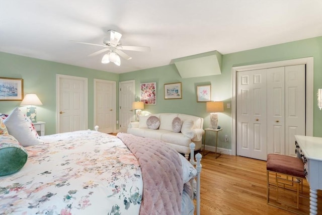 11 Forest Ln Unit 11, Scituate, MA 02066 - bedroom featuring wood finished floors and ceiling fan