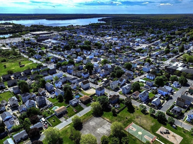405 Warren St, Fall River, MA 02721 - aerial overview of property's location featuring a nearby body of water