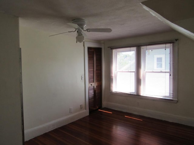 49 Vassall St, Quincy, MA 02170 - unfurnished room featuring dark wood finished floors and ceiling fan