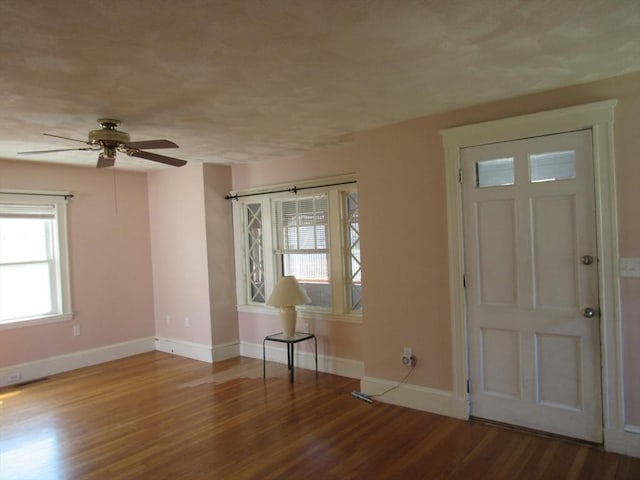 49 Vassall St, Quincy, MA 02170 - entryway with wood finished floors and ceiling fan